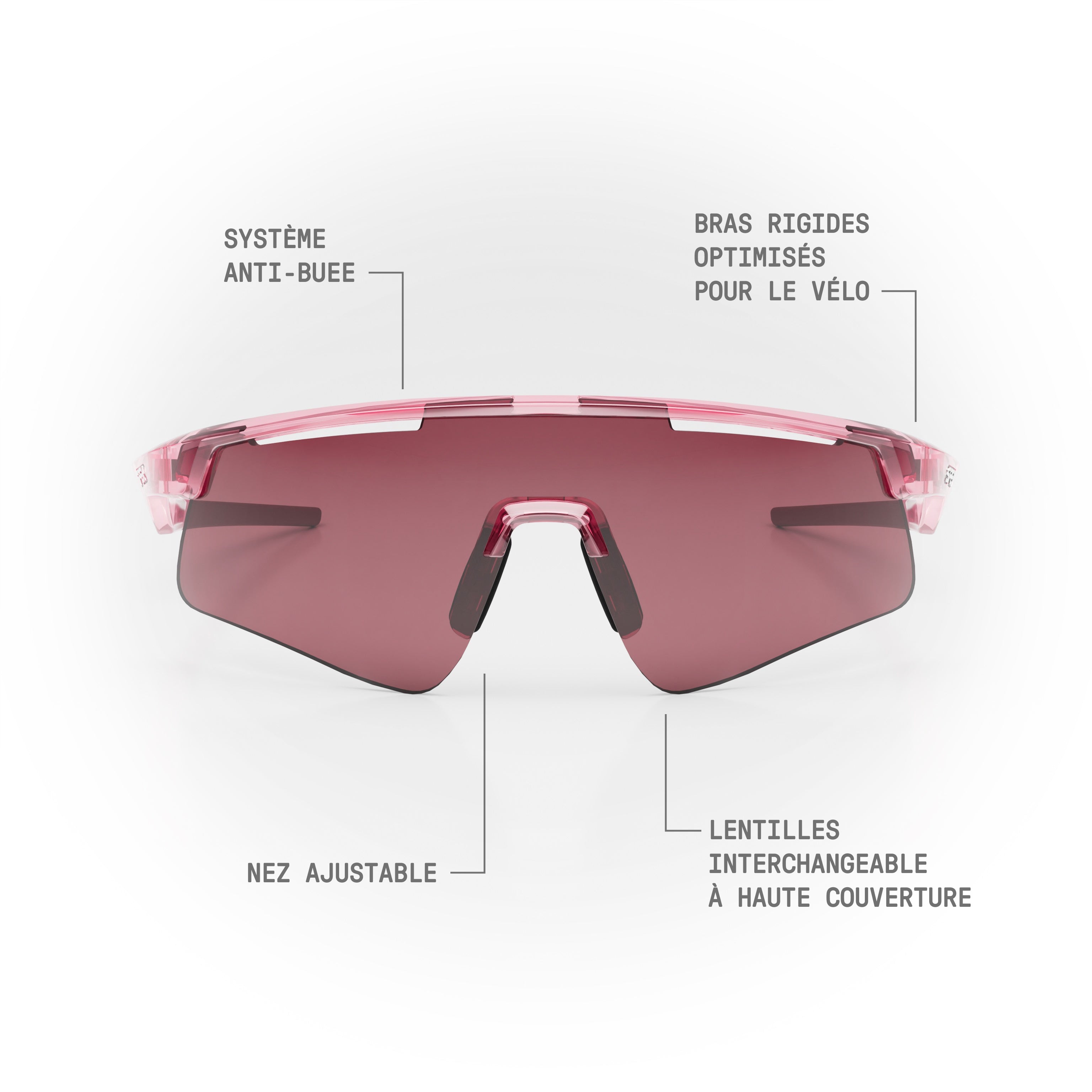 Lunettes de soleil KOVO — Cristal rose