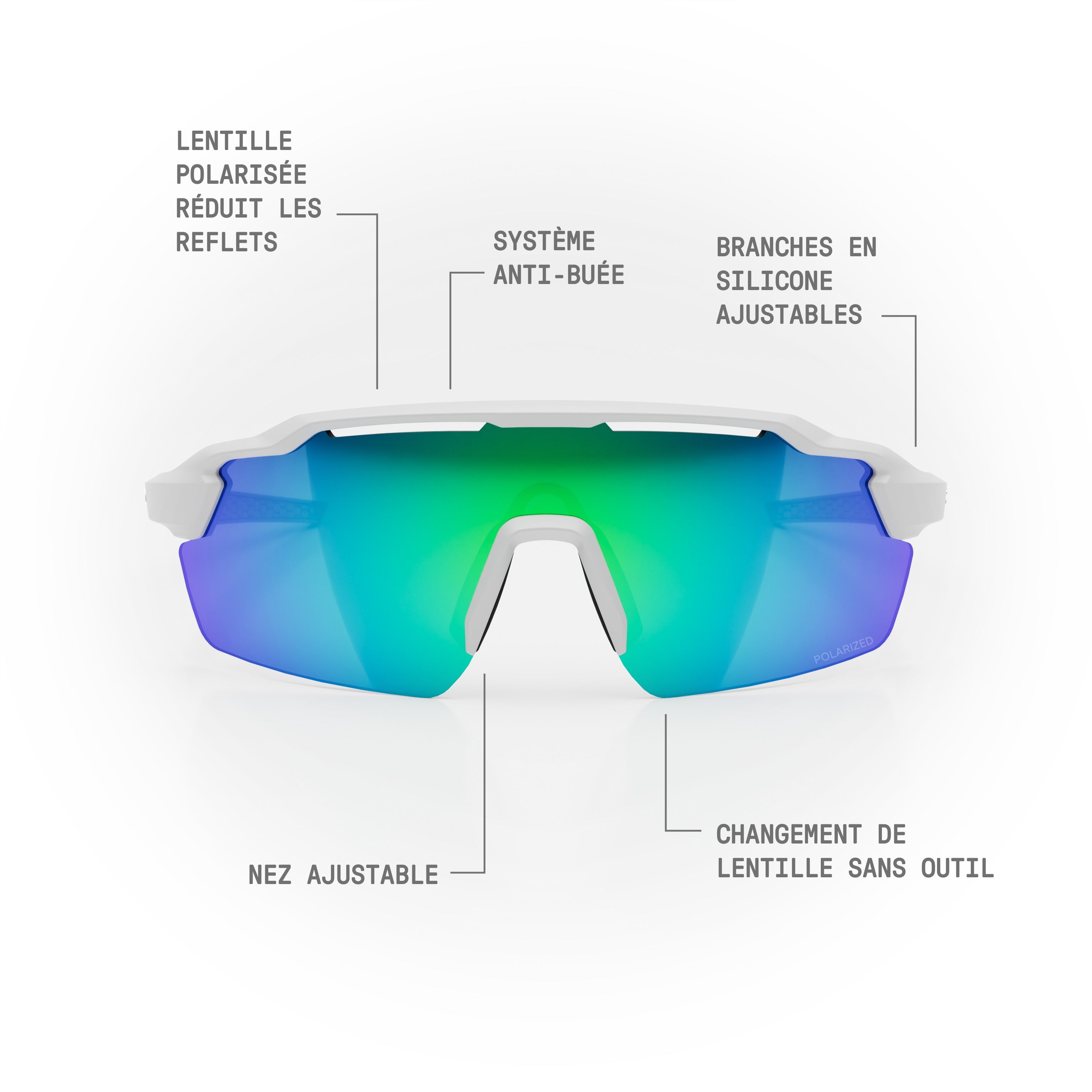 STRYVE II Matte White sunglasses